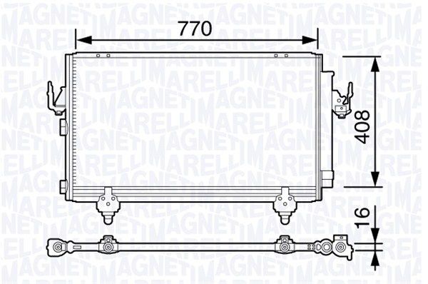 MAGNETI MARELLI Lauhdutin, ilmastointilaite 350203691000